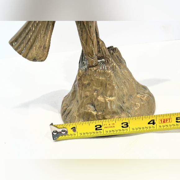 Large Brass Eagle on Rock Statue with Large Wings MCM - Picture 11 of 11